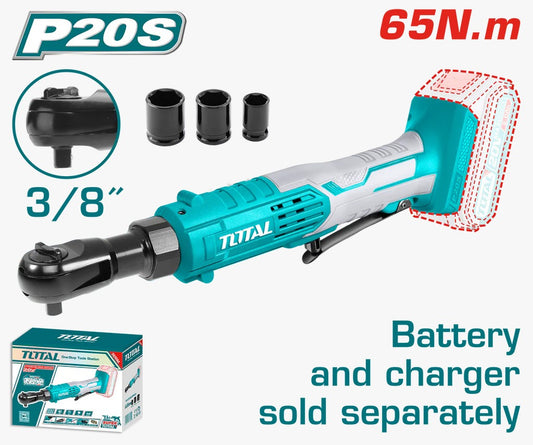 Total Tools-Ratchet driver-cordless-20v-with accessories and box