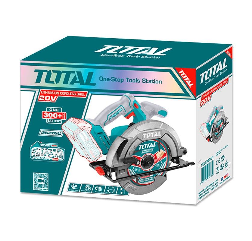 Total tools-circular saw-cordless-20v-Box