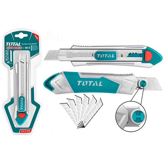 Total tools-aluminum-snap off-cutting knife-with box and blades