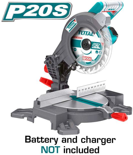 Total tools-Mitre Saw-cordless-20v-front-battery not included