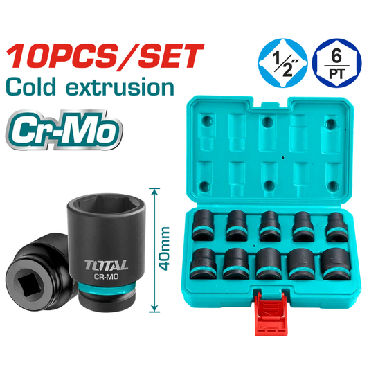 Total Impact Socket set 10 Piece with Case