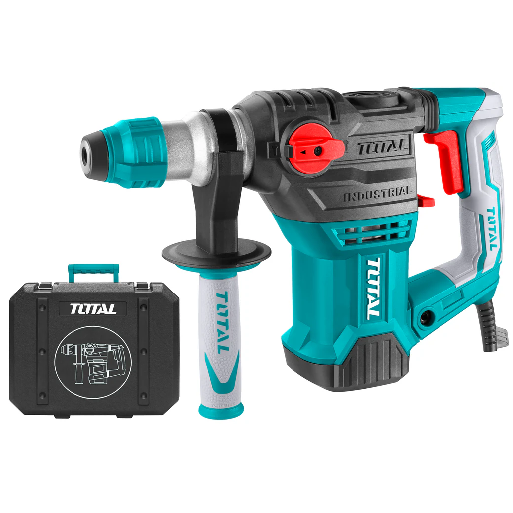 Total tools- Rotary Hammer Drill - 1500w- Front with Carry Case