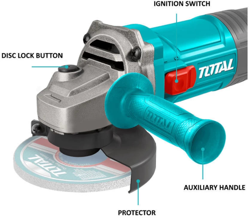 Total tools-Angle grinder-950w-close up-front