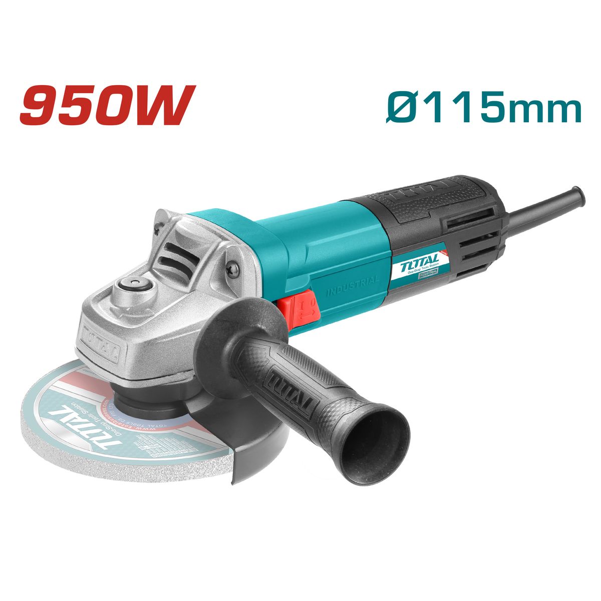 Total tools-Angle grinder-950w-front-with specs