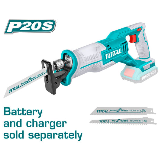 Total Tools- Reciprocating Saw-Cordless-20v- with Accessories
