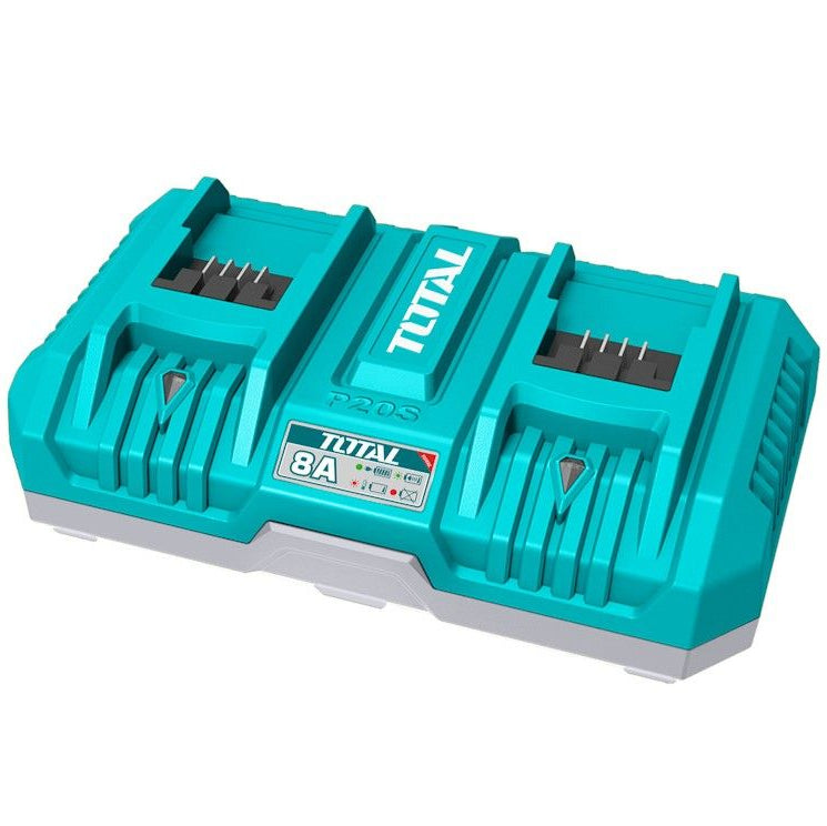 Total Tools 20V Lithium-Ion Industrial Dual Fast Charger 8A(4A+4A)